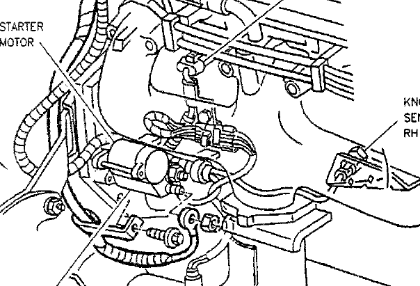 1996 C4 wire harness clip/ starter and engine coolant sensor