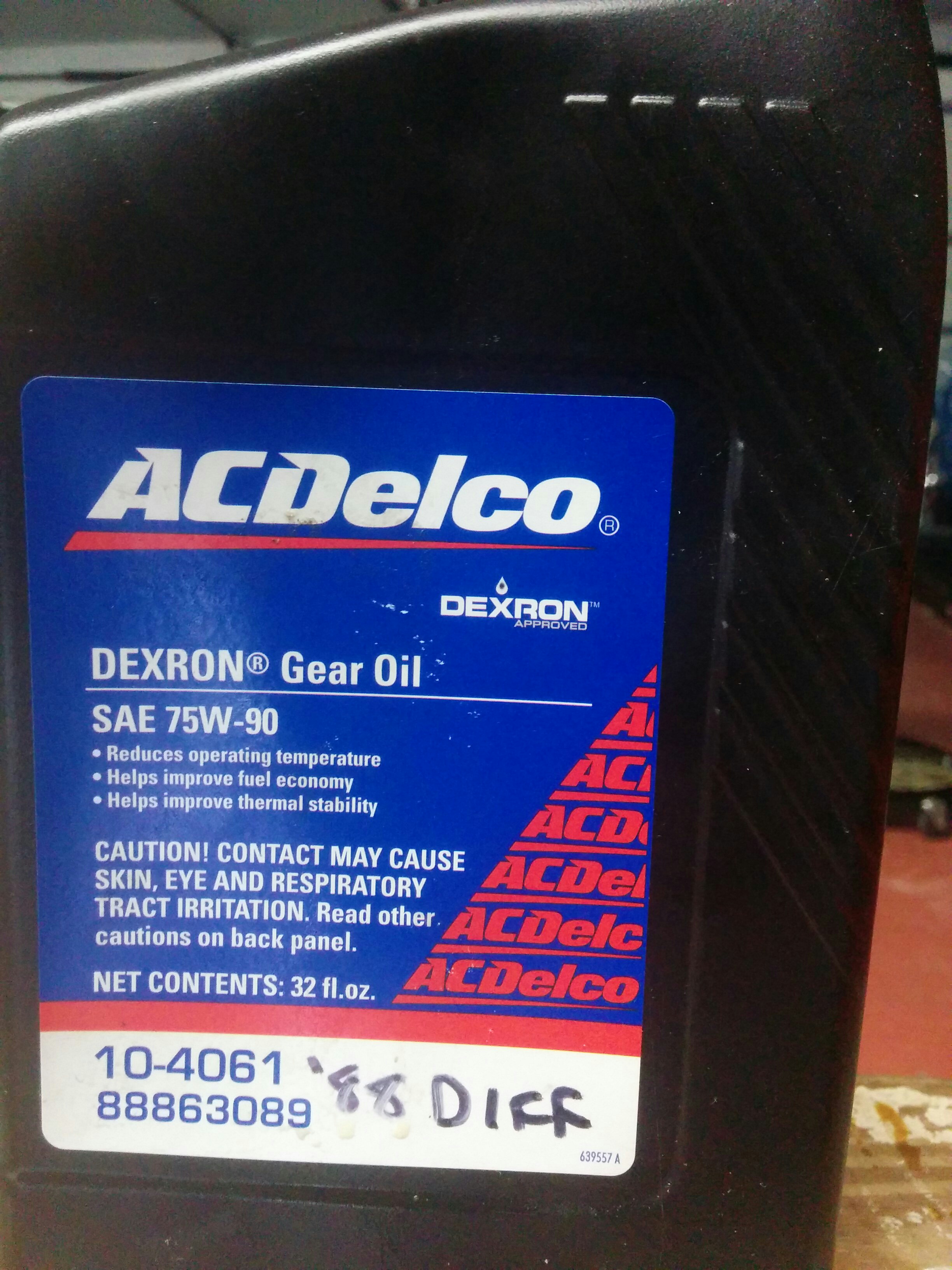 Does AC Delco 88863089 Gear Oil need an additive for my '88 differential -  CorvetteForum - Chevrolet Corvette Forum Discussion