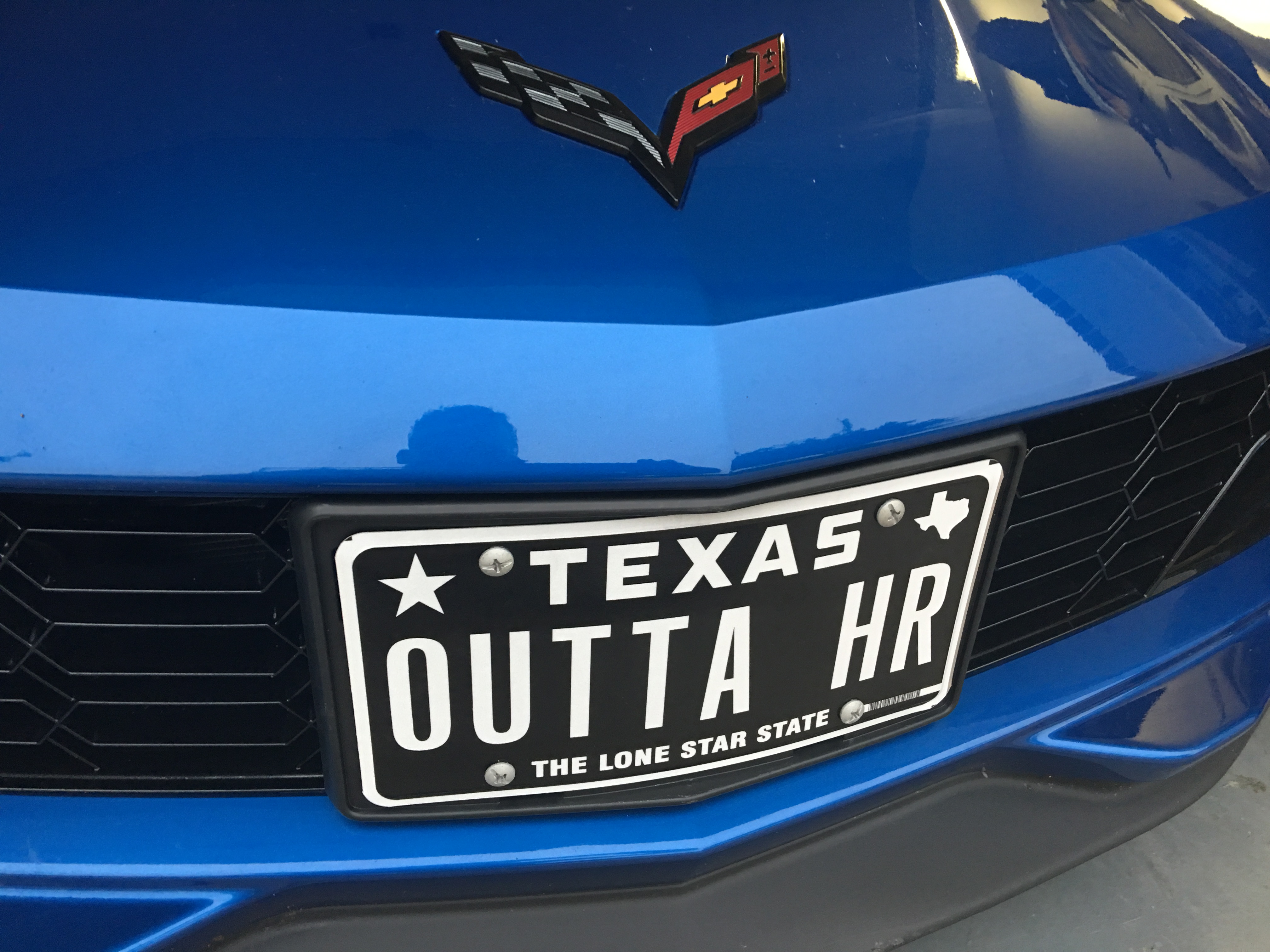2016 corvette front license plate bracket