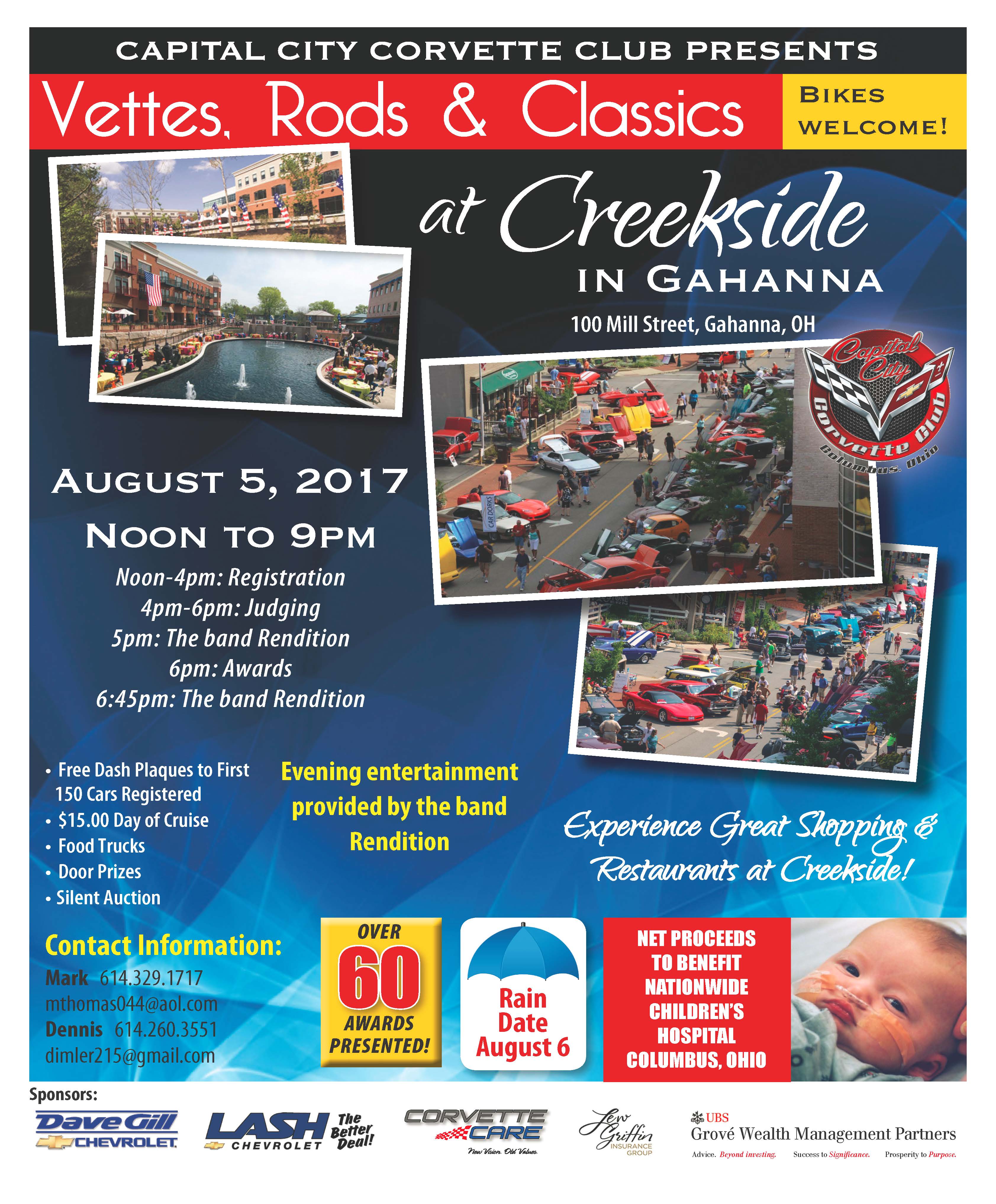 Vettes Rods and Classic Charity Car Show Gahanna Ohio Aug 5 2017