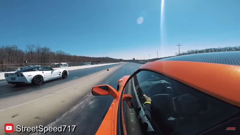 First C7 ZR1 drag strip