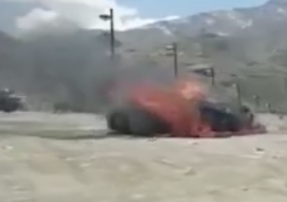 C8 Corvette Prototype Catches Fire