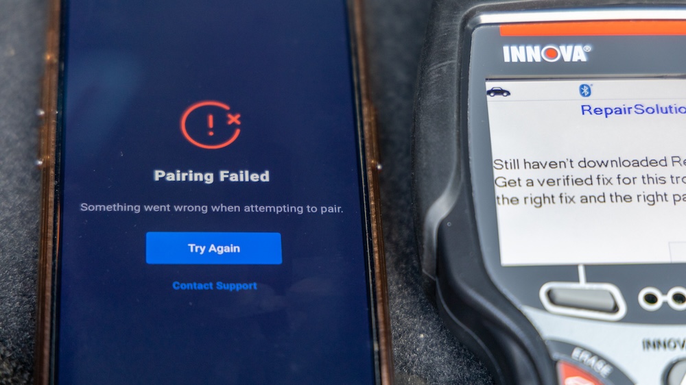 Innova 5610 + RepairSolutions 2 app pairing failed